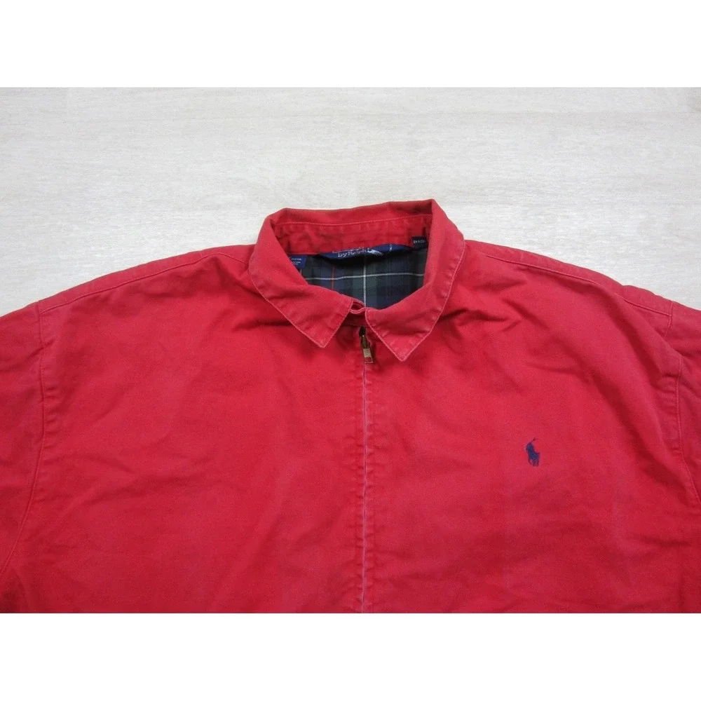 Vintage 90s Polo Ralph Lauren Harrington Jacket Men's (L) Plaid Lined Preppy